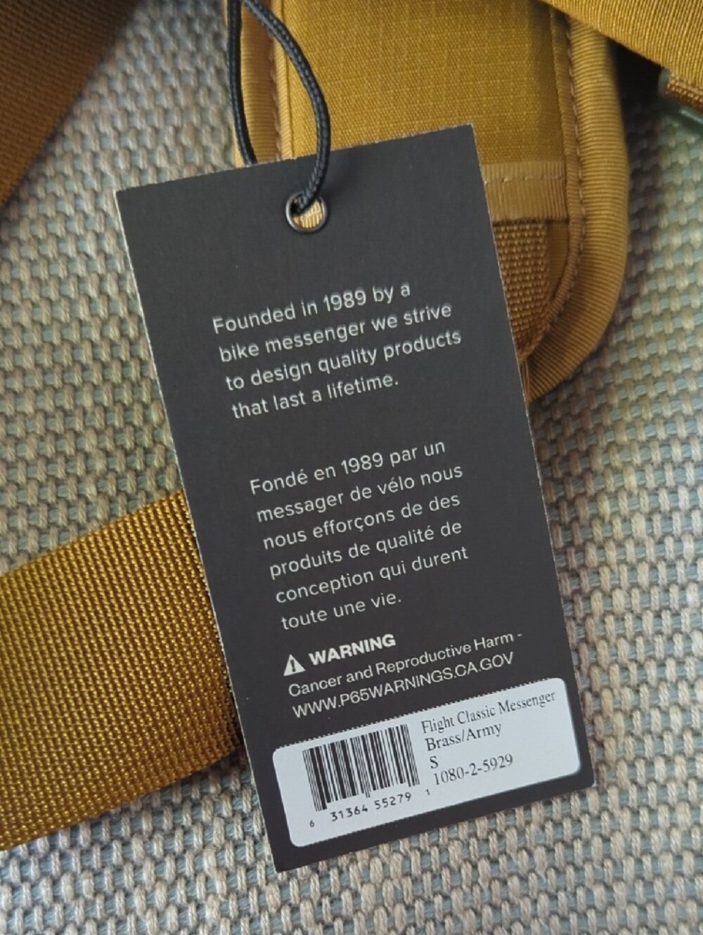 Timbuk2 Classic Flight Messenger Bag in Brass/Army NWT - Picture 4 of 9